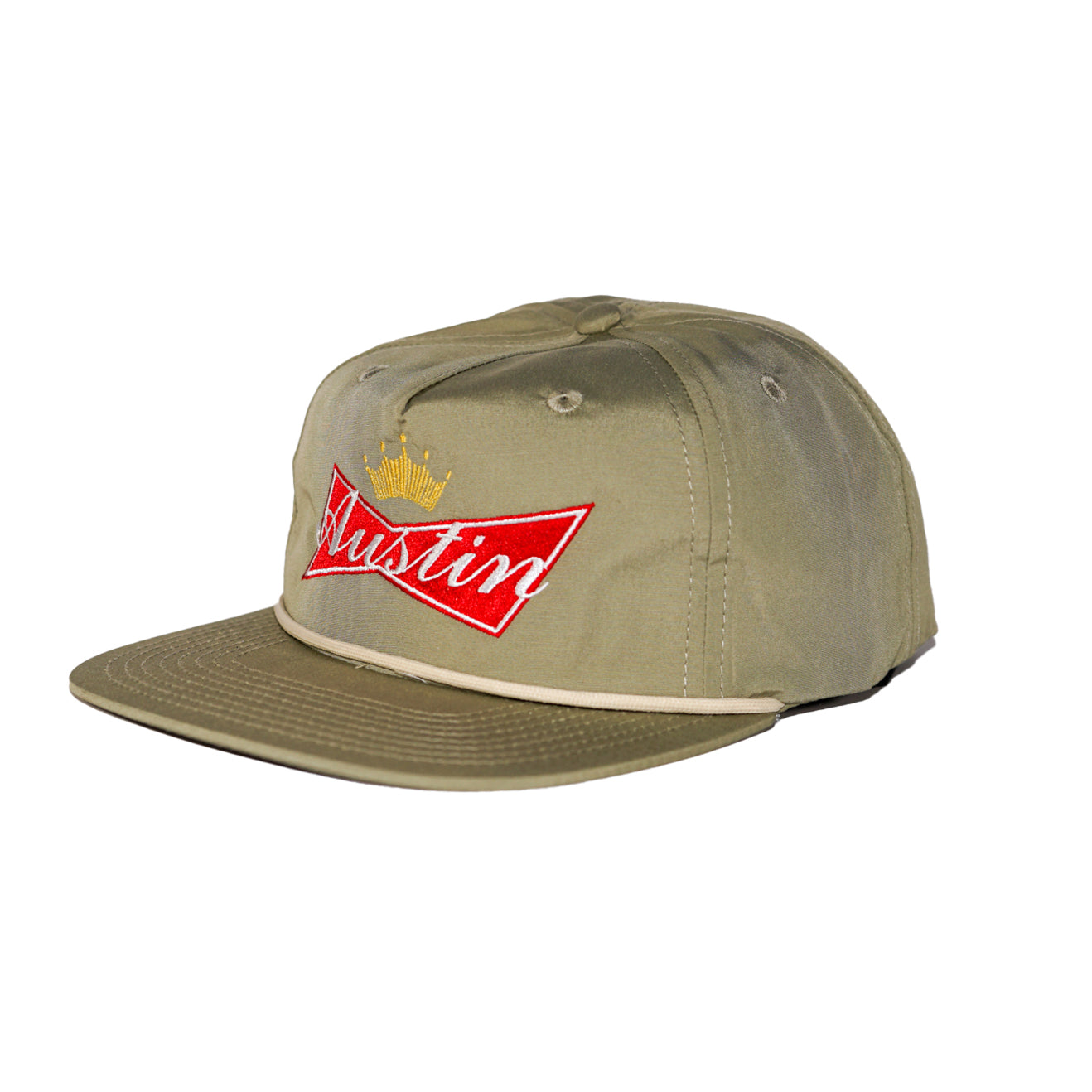 Bud Austin Tx Grampa Style Snap Back - Moss Green