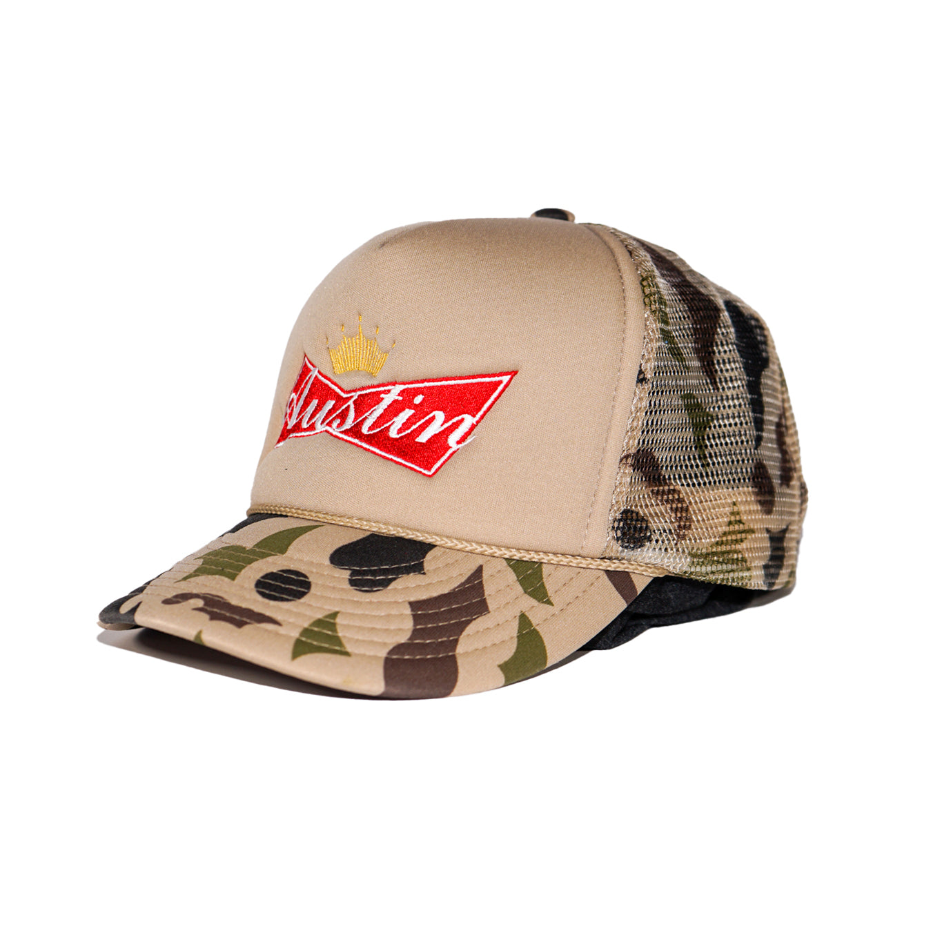 Bud Austin Tx Camo Trucker Style Snap Back