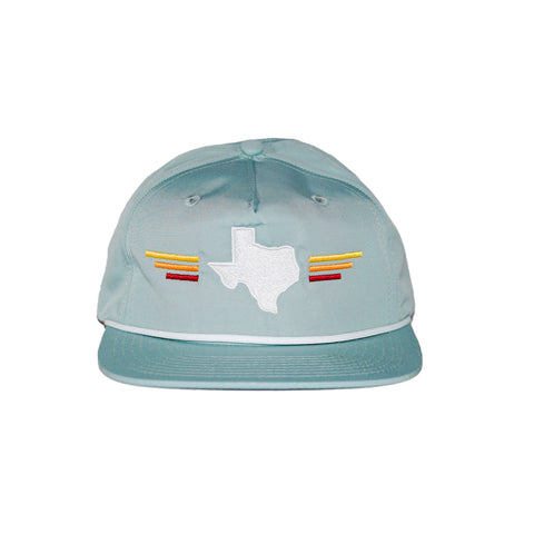 Texas Sunset Grampa Style Snap Back - Baby Blue