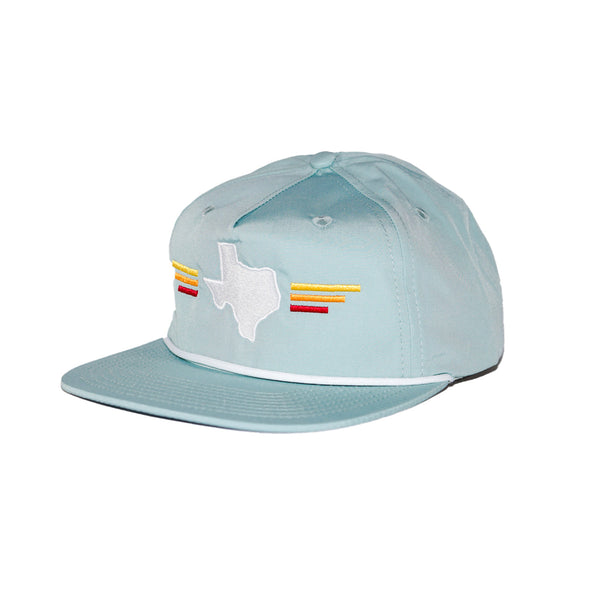 Texas Sunset Grampa Style Snap Back - Baby Blue