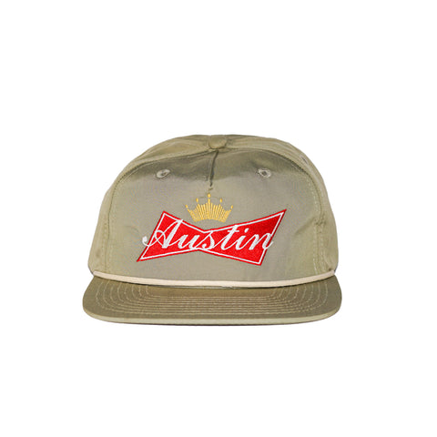 Bud Austin Tx Grampa Style Snap Back - Moss Green