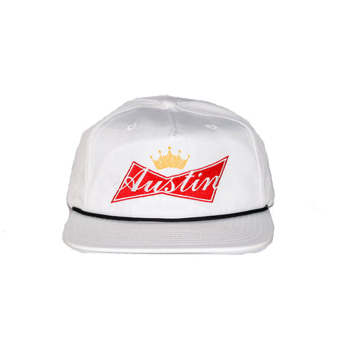 Bud Austin Tx Grampa Style Snap Back - White