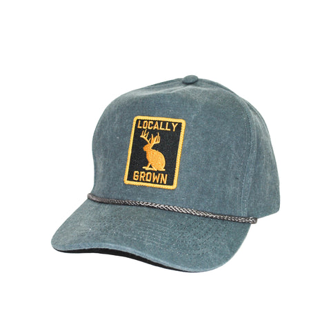 Locally Grown Gold Patched 5-Panel Charcoal